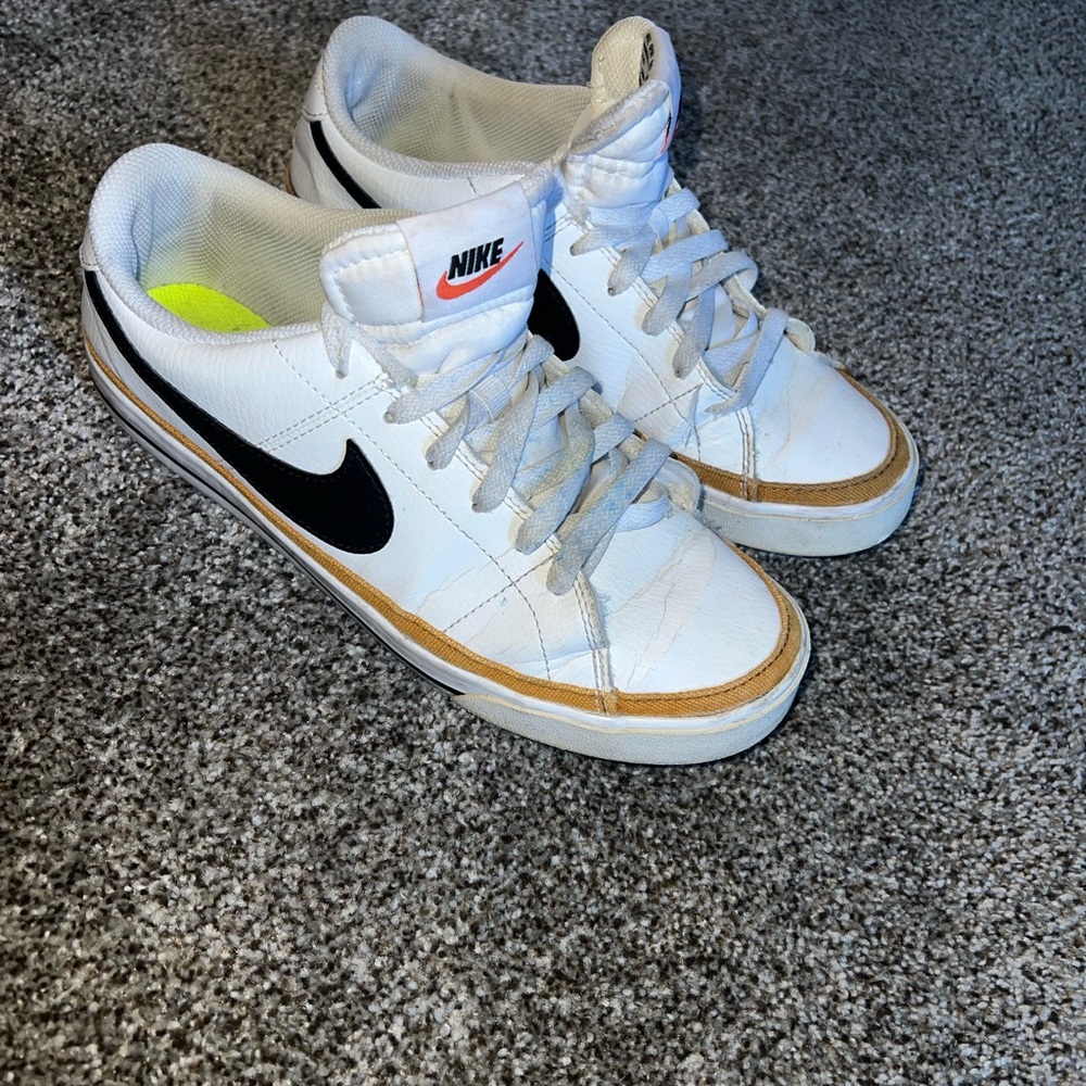 Nike White, Black, and Tan Sneakers